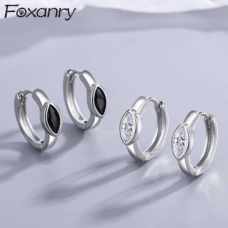 

Charm ANRY Prevent Allergy Silve Color Earrings for Women New Trendy Elegant Simple Geometric Zircon Party Jewelry Wholesale L230315