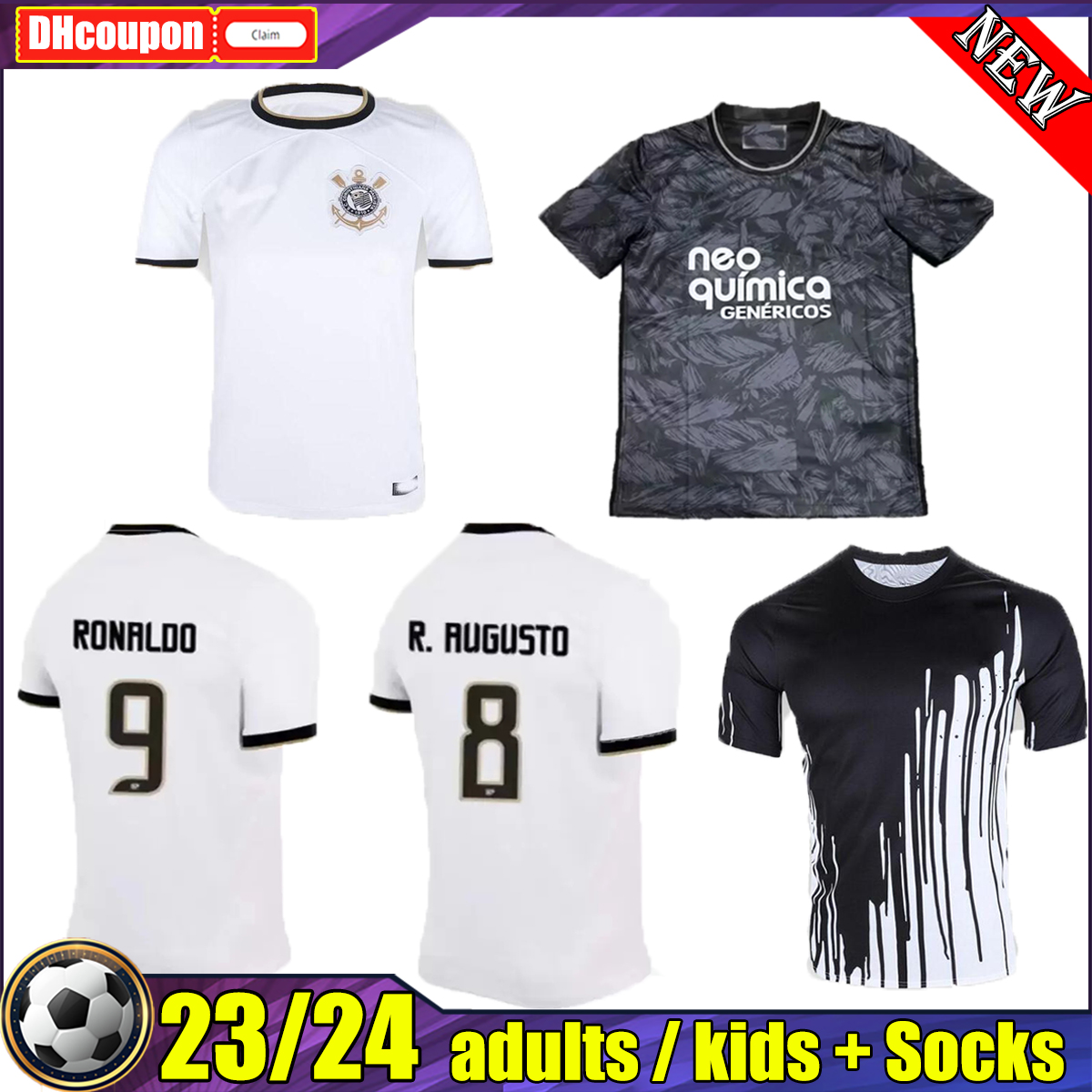

2022 2023 Corinthian PAULINHO YURI soccer Jerseys ALBERTO GUSTAVO GIULIANO VITAL GUEDES R.AUGUSTO football GIL 22 23 camisa Corinth men kids shirts top thai quality, 10