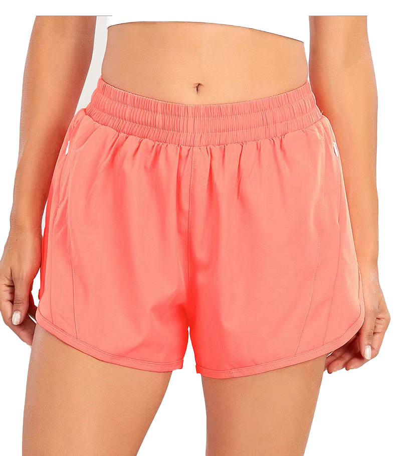 

LU-0160 brand womens Yoga outfits lu shorts high waisted shorts zipper pocket exercise short pants fitted pant girls running elastic sportswear workout trousers, Multi