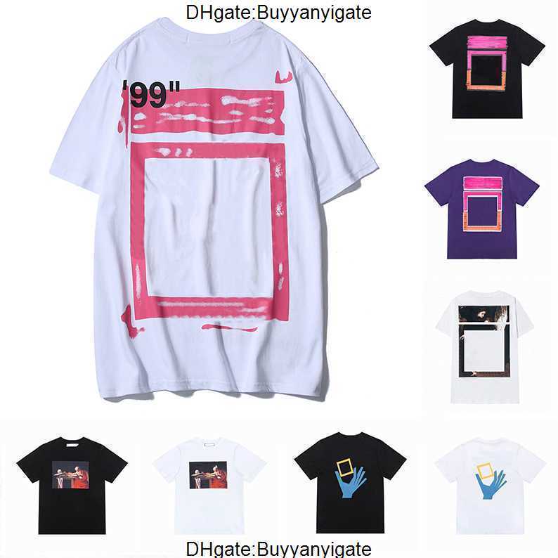 

T Shirts Offs Summer Mens Women Designers Tshirts Loose Tees Fashion Brands Tops Man S Casual Shirt Luxurys Clothing Street Clothes tees NJZ7