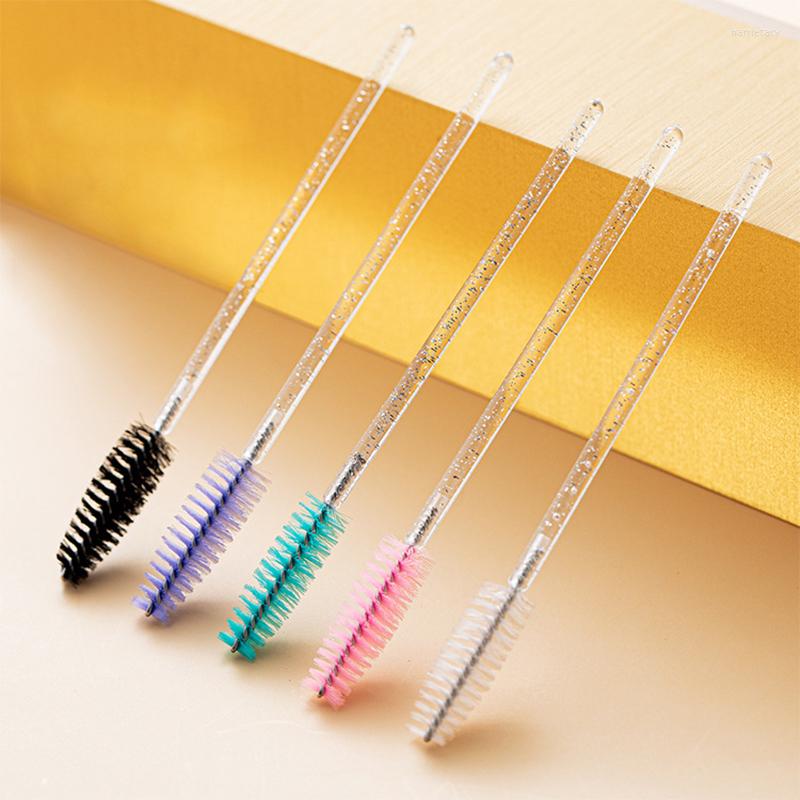 

Makeup Brushes 50pcs Shiny Disposable Eyelash Applicator Wands Curler Brush Set Mascara Eyebrow Spoolers Comb Spoolies