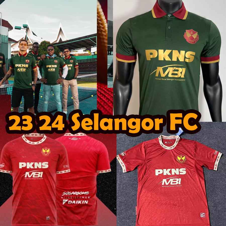 

2023 2024 Selangor FC Soccer Jerseys Fans and player version Malaysia Super League Oliver Buf 23/24 Home Away Ifedayo Olusegun Brendan Gan Syahmi Football Shirt