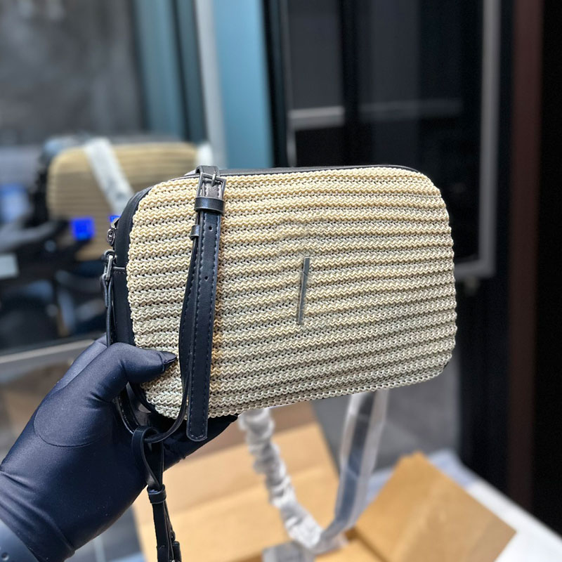 

Camera Bag Women Shoulder Bags Crossbody Purse Fashion Handbag Gold Hardware Letter Tassel Decoration Adjustable Leather Shoulder Strap Zipper Open, Blue