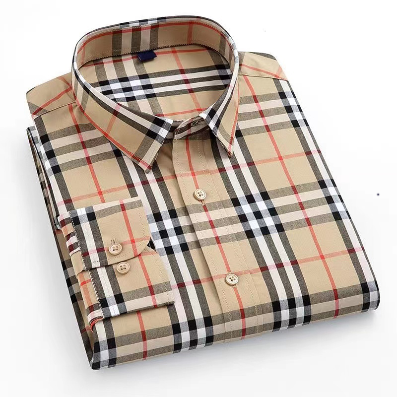 

Plus Size Men's Designer Shirts 8XL 7XL 6XL 5XL 4XL New Classic Loose Style 100% Cotton Plaid Long Sleeve Cardigan Shirt Men Casual Formal Brand Clothing