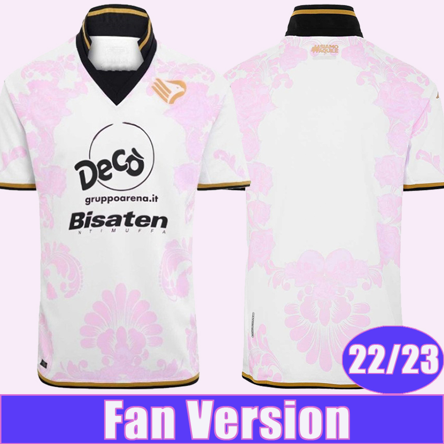

22 23 Palermo Mens Soccer Jerseys DAMIANI SARIC BUTTARO 3rd Whie Football Shirts Short Sleeve Uniforms, Qm3427 22 23 3rd ser.e b