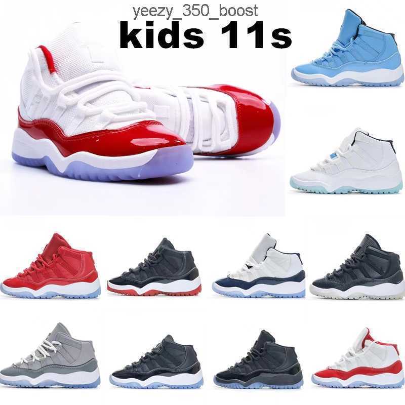 

Cherry kids Jumpman 11s shoes boys basketball 11 shoe Children black mid high sneaker Chicago designer Scotts military grey trainers baby S8BG
