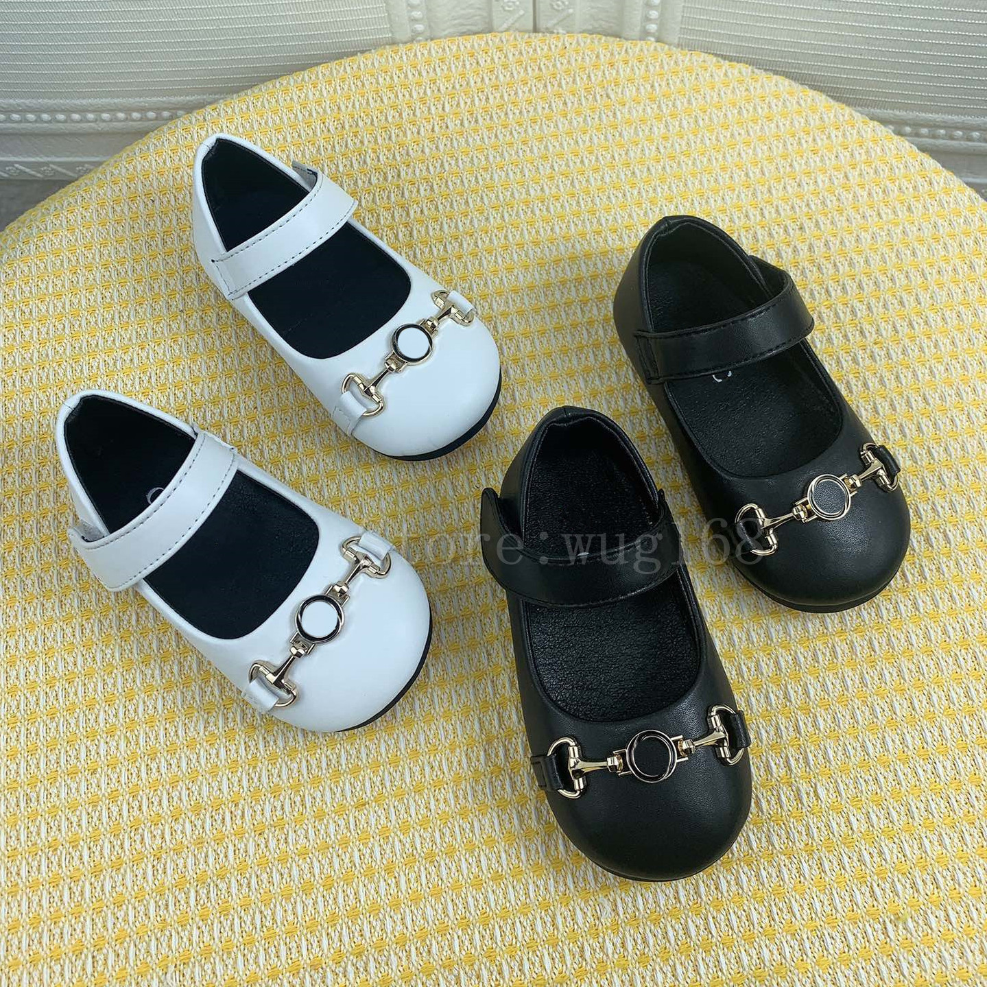 

Kids Baby Flat Shoes for Girl Leather Princess Shoes Toddler Children Girls Shoes High quality, White