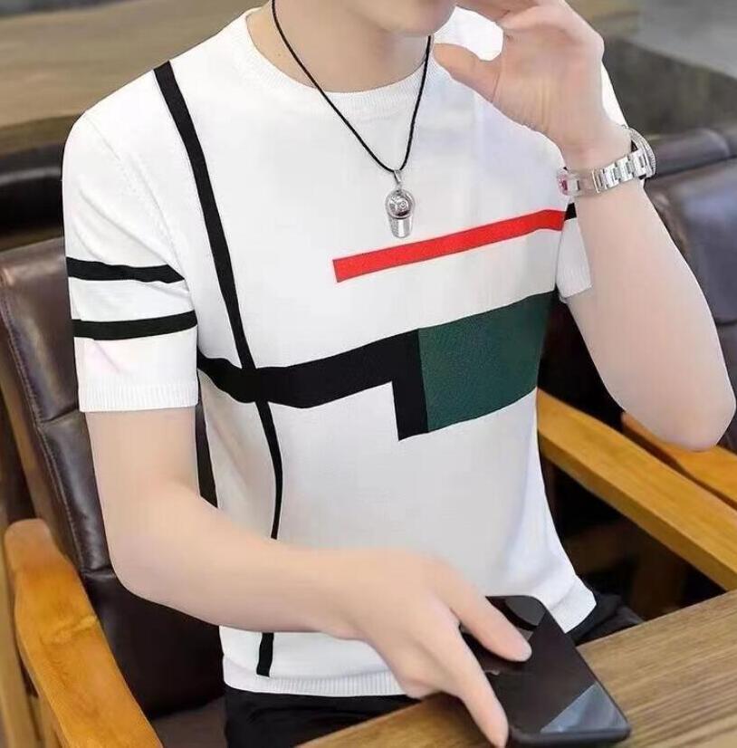 

Men's T Shirts Letter Printed Tops For Mens Designer Knitted Sweater Tees Unisex Tshirts Sweatshirt, 04