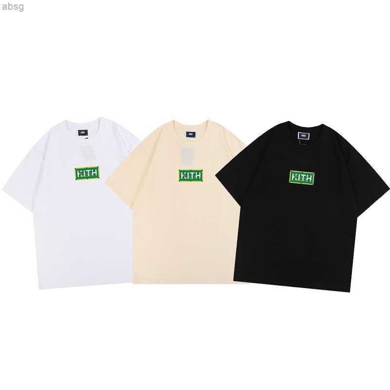 

Fashion Brand Luxury Kith Spring/summer Billiards Print Round Neck Short Sleeve Men's and Women's High Street Loose T-shirt, Black