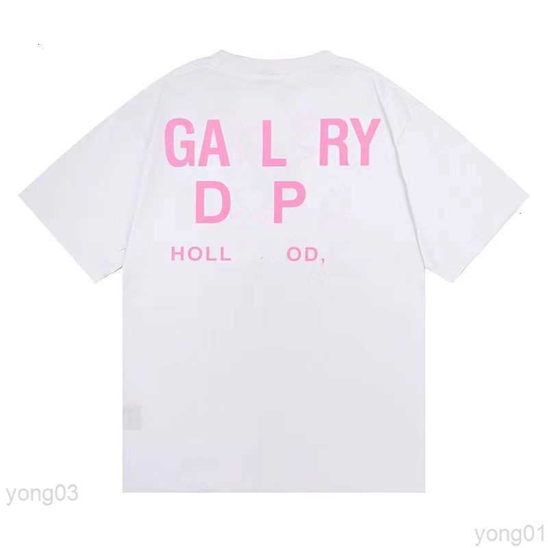 

Men' T-shirts Designer Galleryes Depts Shirt Alphabet Print Trendy Trend Basic Fashion Loose Short T-shirt Half Tees, Apricot fh-6001