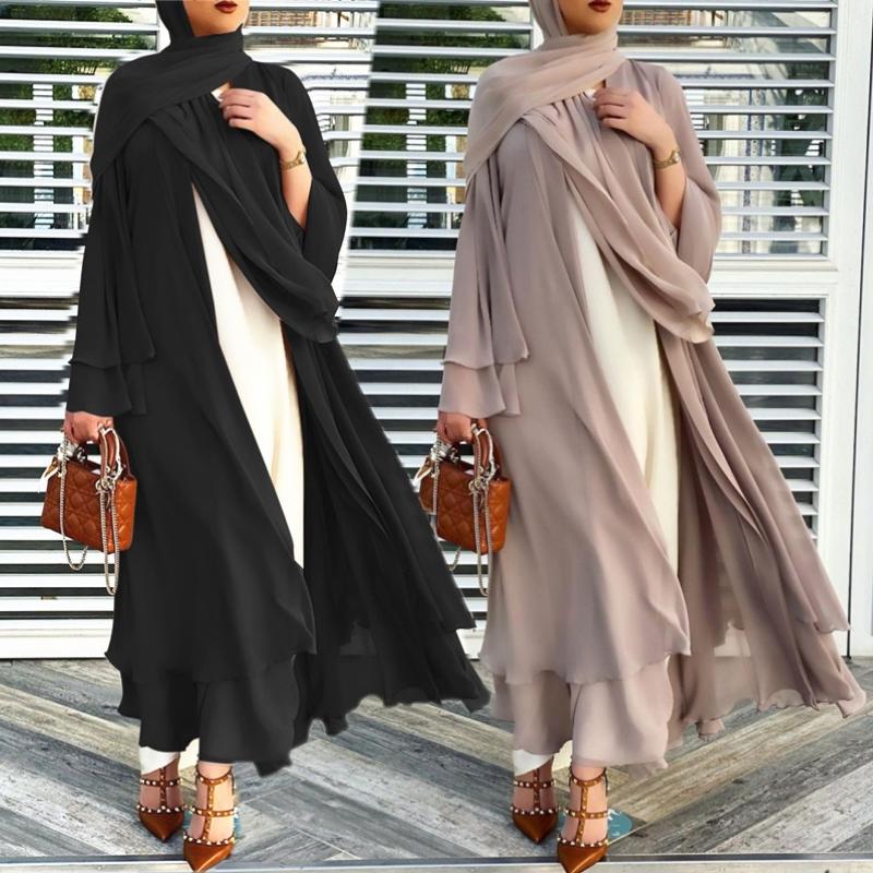 

Ethnic Clothing Arab Abaya Fashion Dubai Turkey Kaftan Muslim Kimono Women Cardigan Loose Robe Female Party Dress Jilbab Islam RamadanEthnic