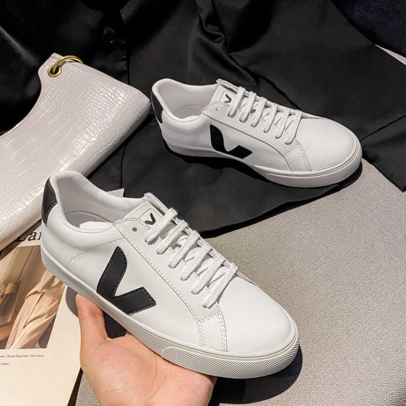 

New style Veja Campo Chrome Free Low Sneakers Designer Casual Shoes Classic White Unisex Fashion Sneaker Size 35-45, Color 14