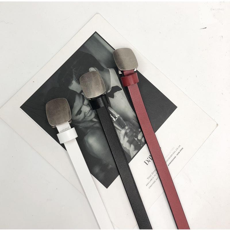 

Belts Korean Genuine Leather Women's Belt Simple Fashion Dress Jeans Decoration Cowhide, Black