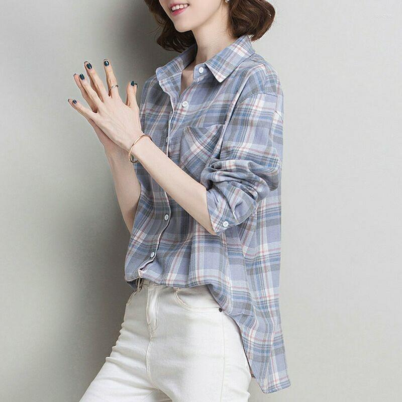 

Women's Blouses Shirt Top Loose Retro Long Sleeve Clothes Women Vintage For Tops Shirts, 008 blue