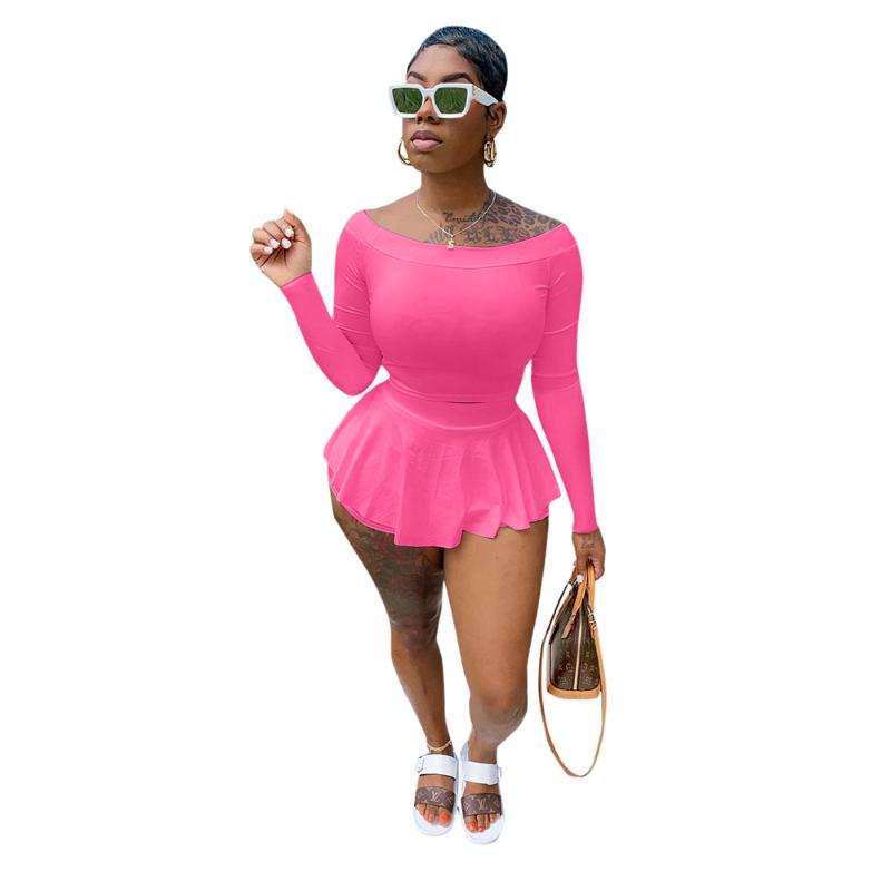 

Women's Tracksuits 2023 Product Solid Color Loungewear Tracksuit Women Two Piece Swimming Suit Long Sleeve Top Female Shorts Pants Streetwea, Blue
