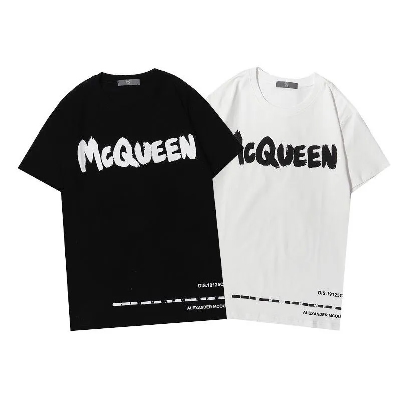 Alexander McQueen Designers T Shirts Mens Womens Tees Fashion Tops Man S Casual Chest Letter Shirt Luxurys Clothing Street mcqueen Shorts Sleeve-image-850232711