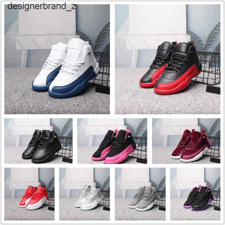 

Kids Shoes 12s XII Designer jumpman Basketball Toddlers Flu Game Gym Sneakers Kid shoe the Master Breathable Children youth Big boys R4SL