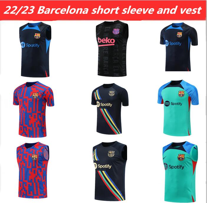 

22/23 men Barcelona TRACKSUIT soccer Jersey barcaClassic style adult TRAINING SUIT 2022 2023 Short sleeve vest tracksuits, Purple