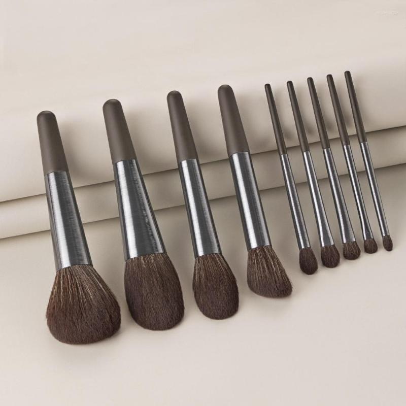 

Makeup Brushes 9Pcs/lot Tool Cosmetics Powder Eye Shadow Foundation Blush Blending Beauty Make Up Brush Set For Women Maquillaje