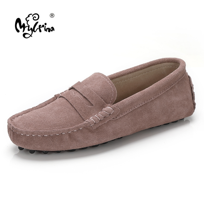 

Dress Shoes MYLRINA Shoes Women Genuine Leather Spring Flat Shoes Casual Loafers Slip On Womens Flats Shoes Moccasins Lady Driving Shoes 230316, Dark purple