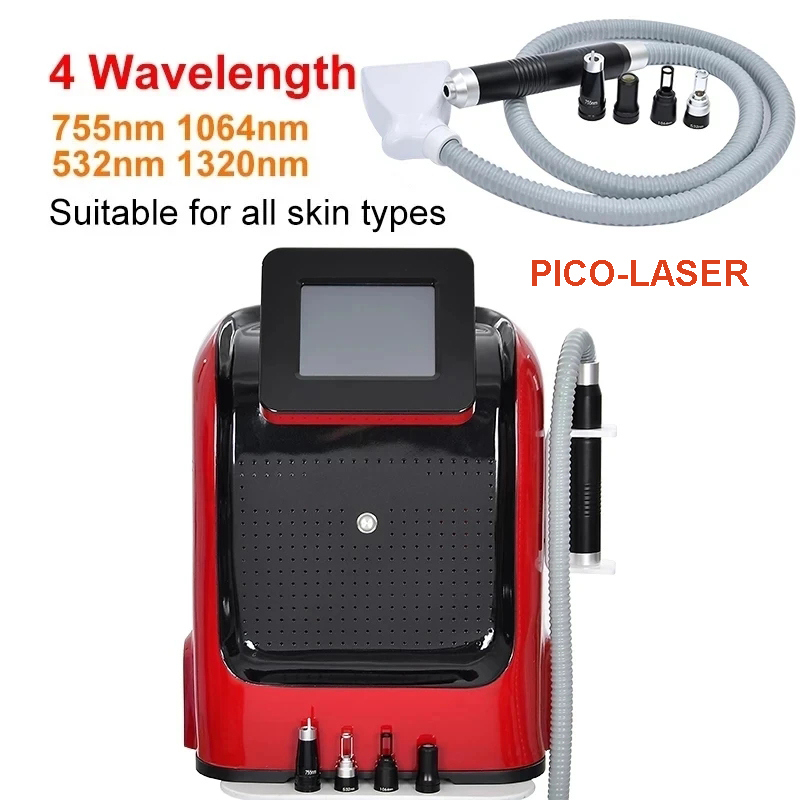 

Pico Laser Machine Tattoo Pigment Removal Picosecond 1064nm 755nm 532nm 1320nm ND Yag Q-switched Freckle Spot Remover Black Doll Skin Rejuvenation Instrument