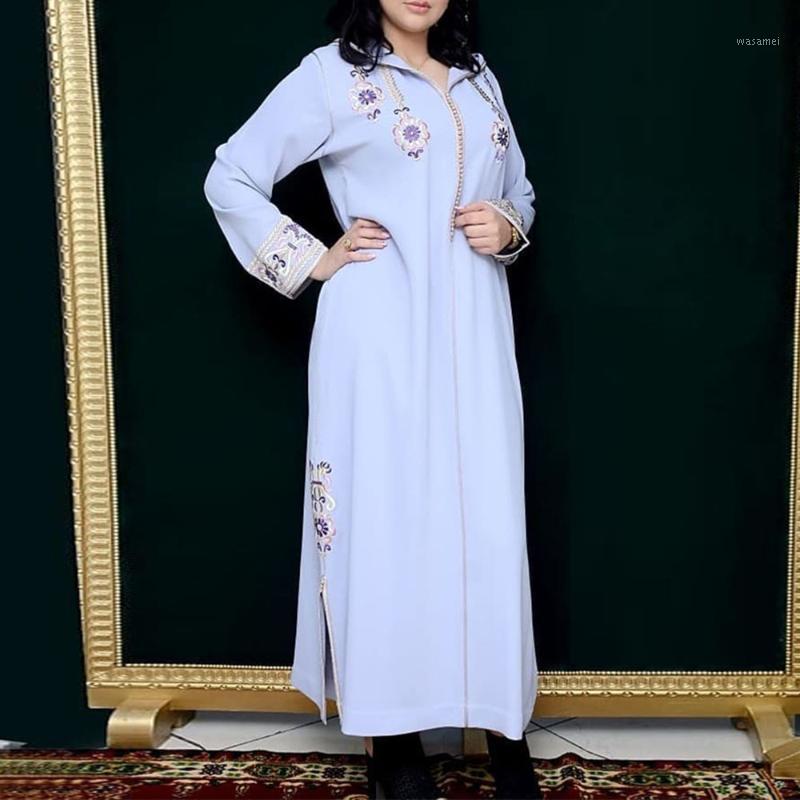 

Casual Dresses Ramadan Kaftan Dubai Abaya Women Hijab Dress Islam Marocain Long Sleeve Muslim Eid Mubarak Robe Maxi Abayas Autumn 2023, Blue