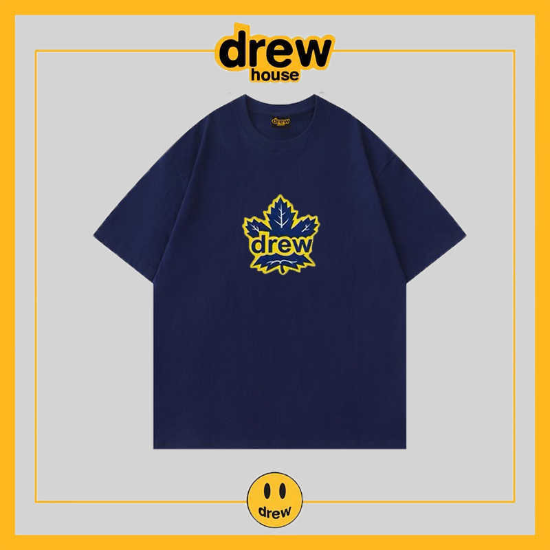 

Men's T-shirt Drew short-sleeved female smiley face printing half-sleeved couple suit 2023 spring American fashion brand ins large T-shirt, Brown13