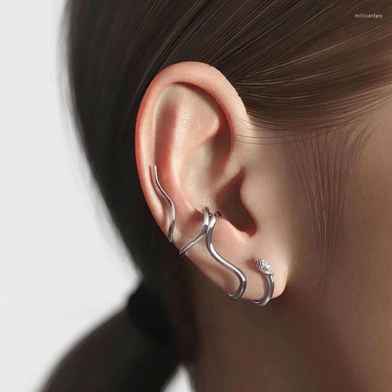 

Backs Earrings 1 Pc Silver Color Snakelike Ear Cuffs Non-Piercing Clip For Women Men Fake Cartilage Earring Fashion Jewelry Gifts