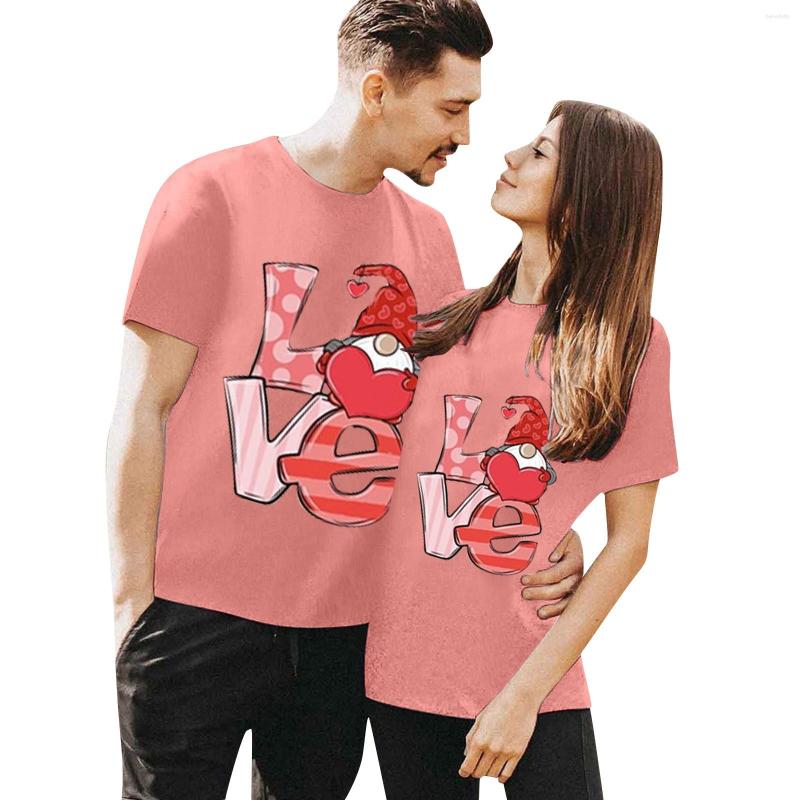 

Women' T Shirts Valentine' Day Couple Tshirts Shirt For Women Korean Fashion Crop Tops Vintage Blouses Elegant Haut Femme Y2K, Red