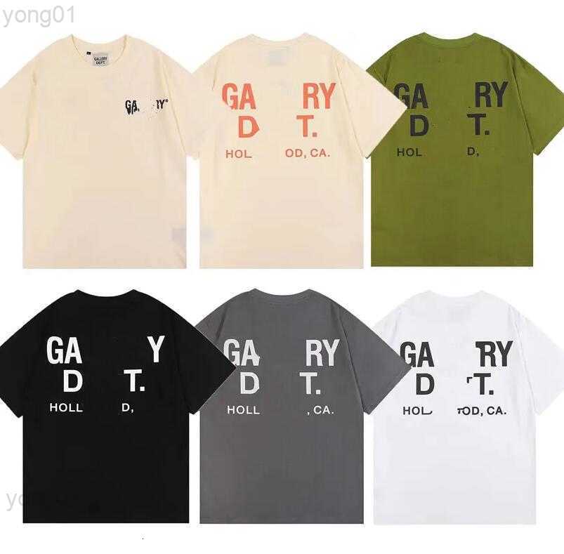 

Men' T-shirts Designer Galleryes Depts Shirt Alphabet Print Trendy Trend Basic Fashion Loose Short T-shirt Half Sleeve Tees, A2