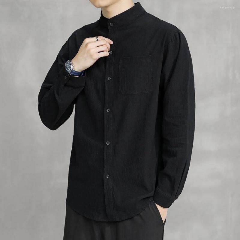 

Men's Casual Shirts Leisure Men Shirt Breathable Quick-dry Single-breasted Solid Color For Outdoor, Black