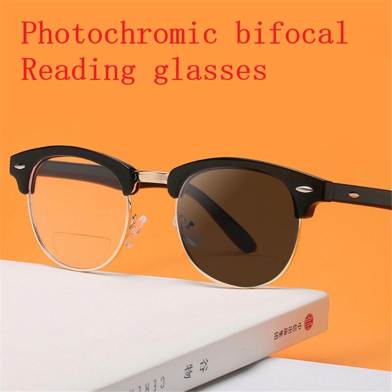 

Sunglasses Bifocal Pochromic Reading Glasses TR90 Ultralight Multifocal Square Presbyopic Eyeglasses Eyewear With 0to 4.0 Unisex NXSunglasse