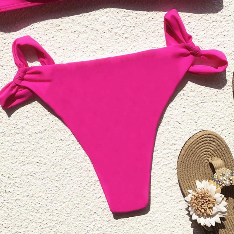 

Women' Swimwear Stylish Split Type Wrinkled Halter Bikini Set Lady Bathing Suit Breathable Bandage, Rose red