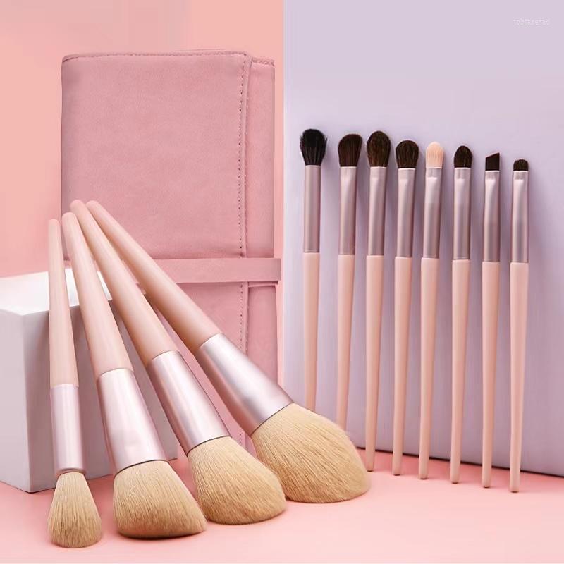 

Makeup Brushes Mo Landi 12 Cosmetic Brush Set Soft Animal Hair Corn Silk Eye Shadow Powder Blush Concealer
