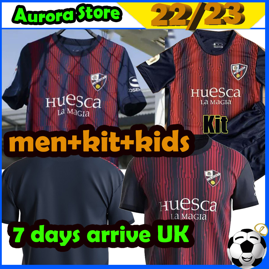 

2022 2023 SD Huesca soccer jerseys 22/23 Adolfo Gaich Jaime Seoane Jorge Pulido Stoichkov Y. Rahmani ARAGON Florian Edu Exposito Corpas JERSEY fans kids kit shirts, 22-23 home