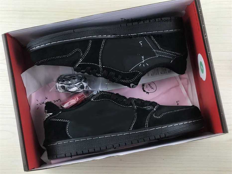

2023 OG2023 OG Shoes Handmade Sport Sneakers Low 1S Cactus Jack Black Phantom Authentic Fragment 1 Travis Scotts Outdoor, #4