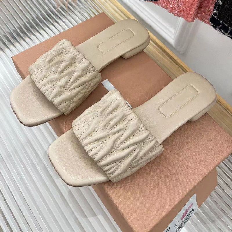 

Elegant Women's Home Indoor Flat Low Heels Slippers Luxury 2023 new Style High Quality Open Toe Woman Sandals Designer Shoes, As pic