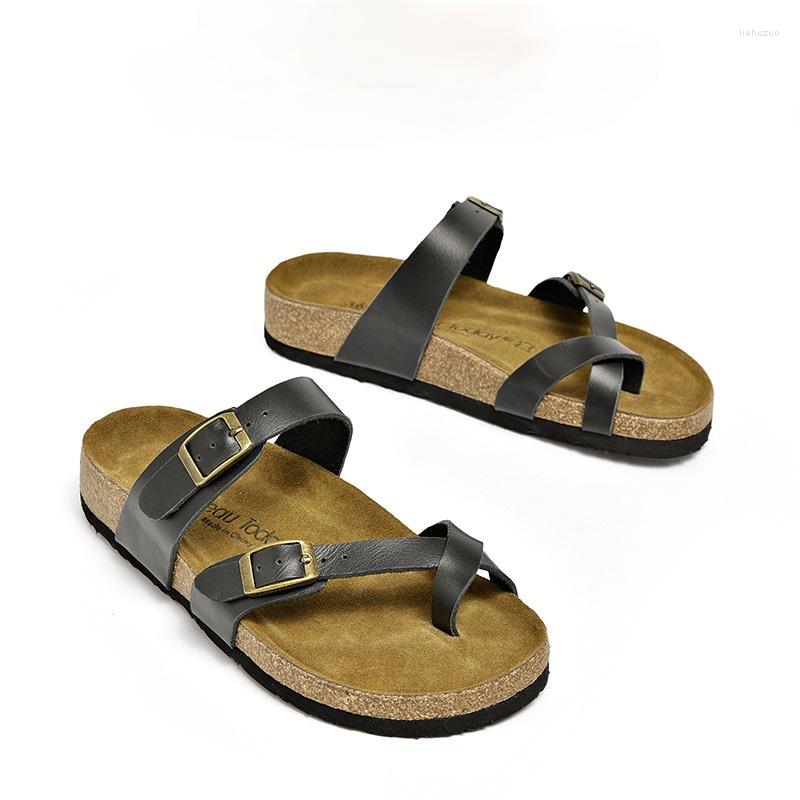

Slippers Summer Sandals Women's Outer Wear Fashion Beach Shoes Lazy Men Flat Platform Couples Ladies Sandals9j4r, Black