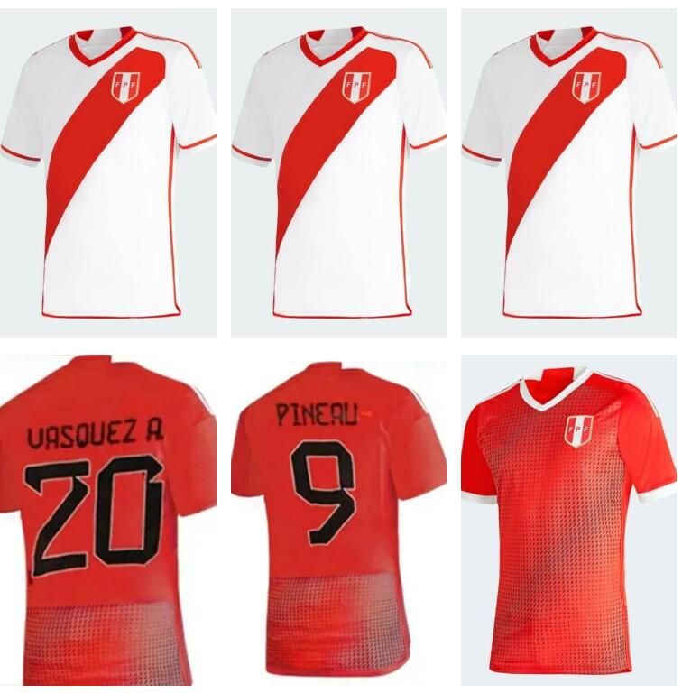 

2023 2024 Peru soccer jerseys 23 24 home away Seleccion Peruana Cuevas PINEAU CARTAGENA football shirt ZZ