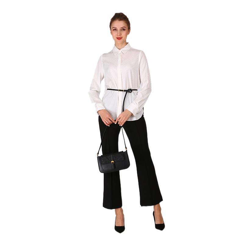 

Women's Blouses & Shirts Ladies Silk Blouse Mulberry Fashion Belt BlouseWomen's, As is shown