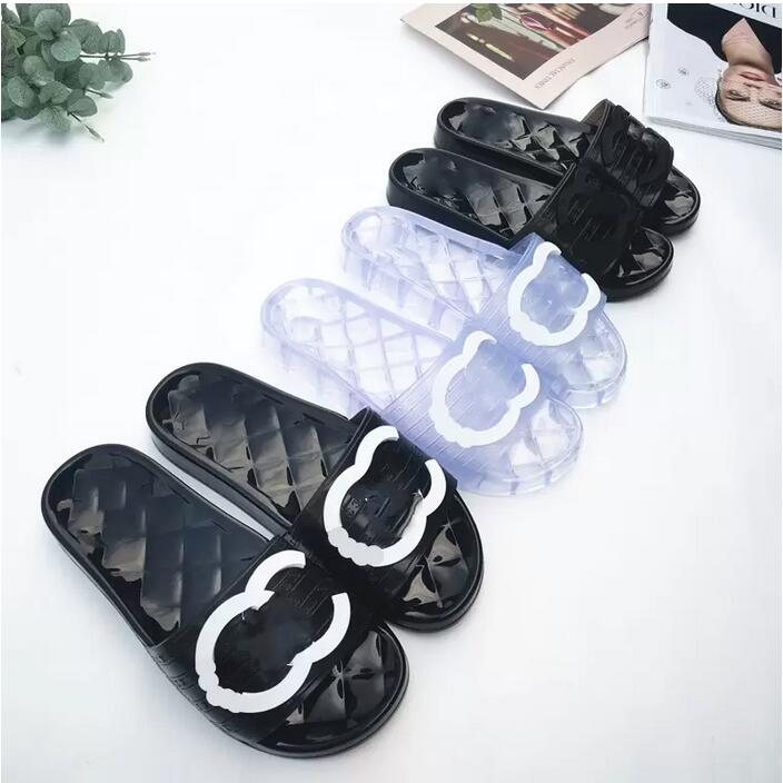 

Women Designer Slippers Transparent PVC jelly Sandals Womens letter Printed Luxury Summer slipper Slides Silicone lady Flip Flops Flat Shoe sneakers size 35-42, 16