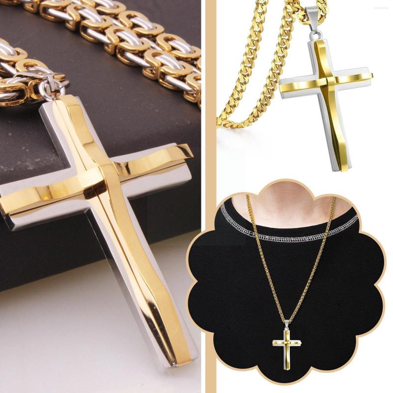 

Pendant Necklaces Simple Classic Fashion Cross Necklace Antique Silver Color Girl Short Long Chain Jewelry For Men Women Q1L7