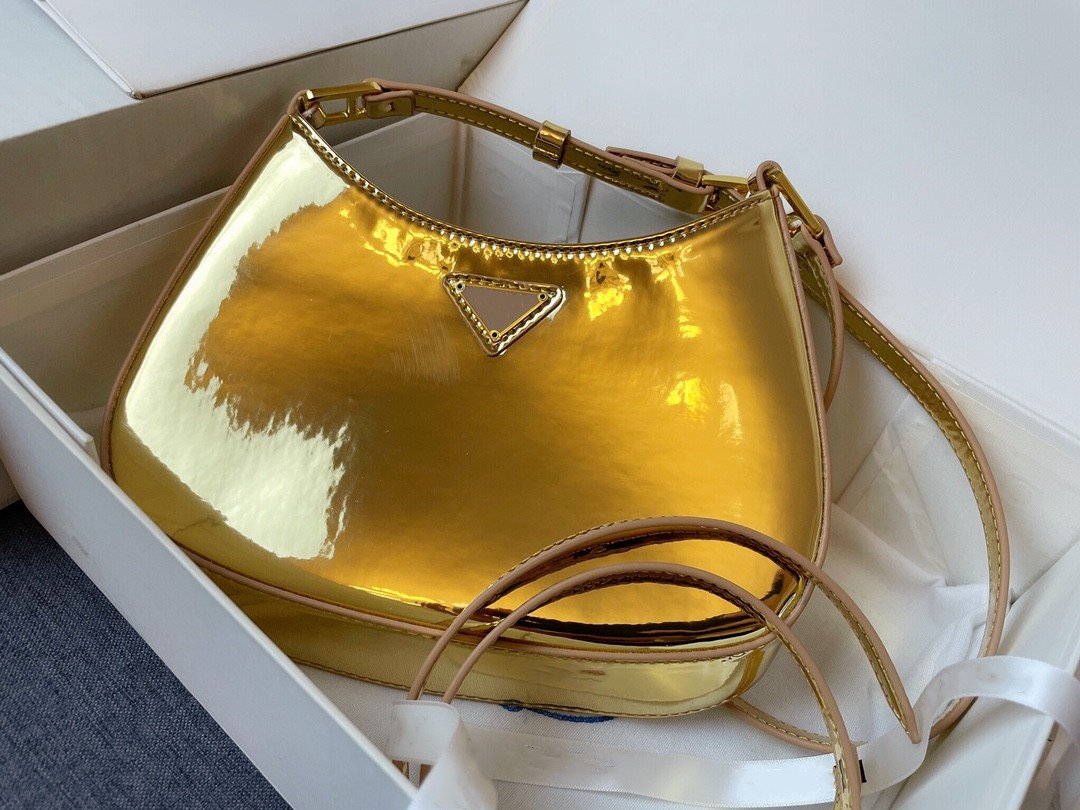 

Top Quality Women Cleo handbags Shoulder Bag Leather Classic Underarm Hobo Bags Fashion Lady Purses with Box, Gold