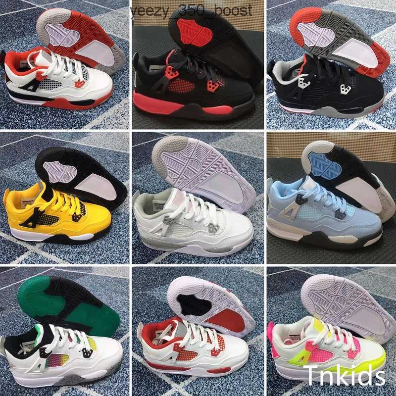 

2022 hot Kids fashion shoes 4s high quality basketball baby sneakers white black red blue Size 28-35 IOZN, Customize