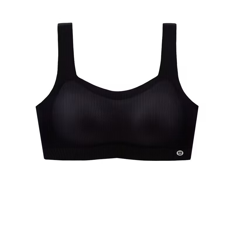 

Spring and summer U version cotton, Japan seamless underwear, one piece female cotton cup, Maiden comfortable non steel vest, Sleep Bra, Ivory