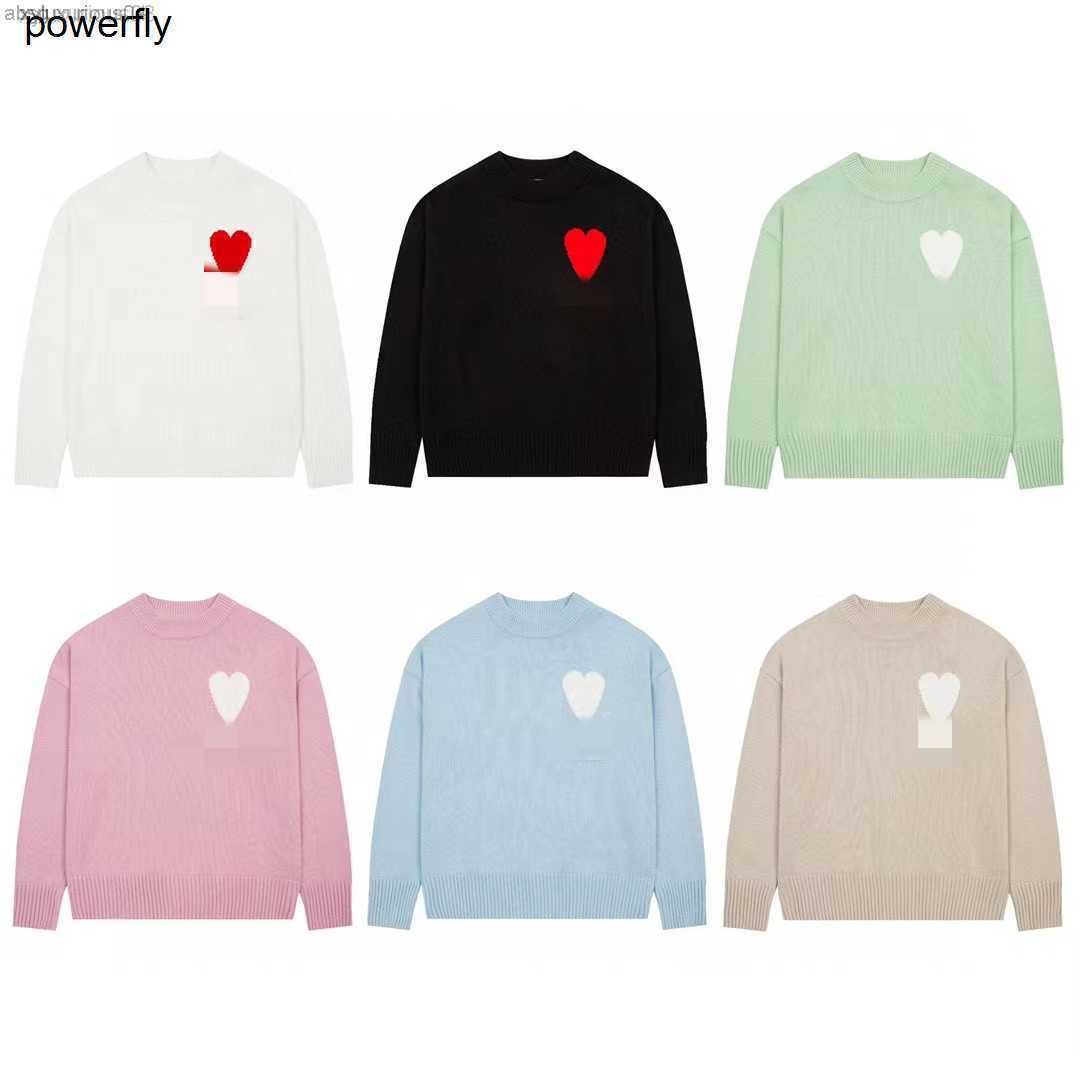 

Men' Hoodies Designer Sweatshirts Winter Edition Amis Sweater Crew Neck Letter Love Wool Fashion Streetwear Sweaters, Light green