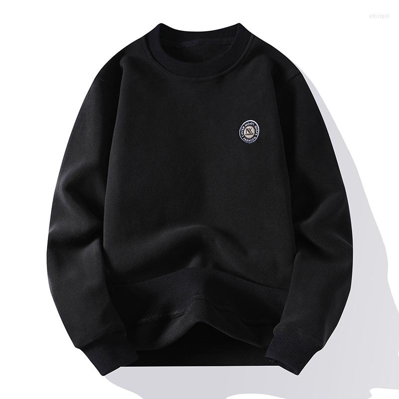

Men's Sweaters Korean Letter Embroidery Fleece Lined Thick Pullovers Men And Women High Street Retro Pullover Knitted Autumn Clothes, 302