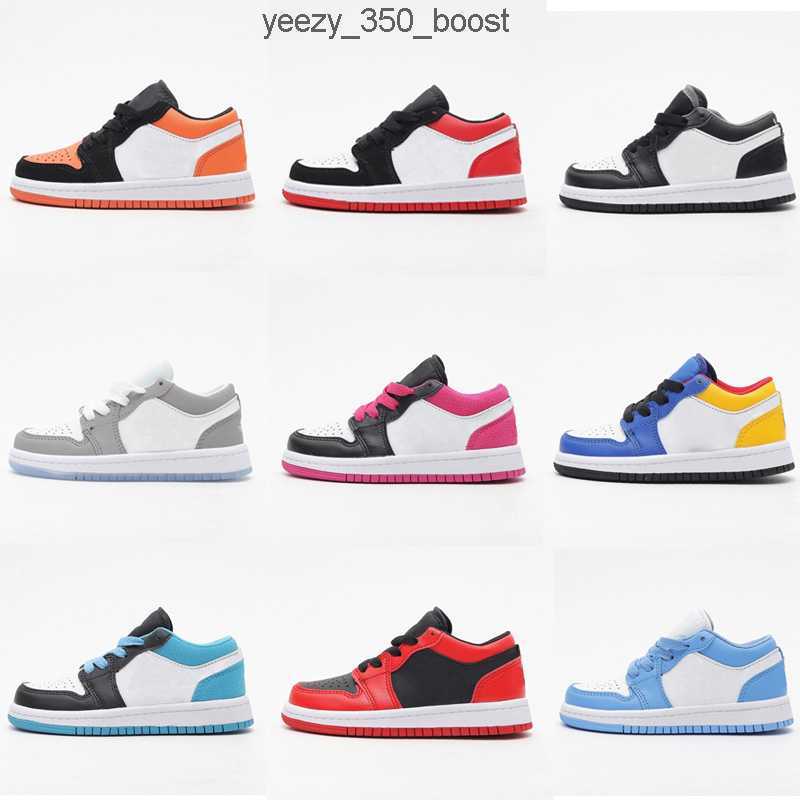 

Jumpman 1 Kids Low Basketball Shoes Boy Girl Shoes Game Royal Obsidian Chicago Bred Sneakers Mid Multi-Color Tie-Dye Size 24-35 R8E6