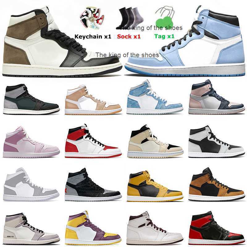 

2023 OG2023 OG Wholesale 2022 Mens High OG Basketball Shoes 1s University Blue Twist Dark Mocha Stage Haze Bred Patent Obsidian Jumpman 1 Men Women Sports, No#14 36-46 obsidian