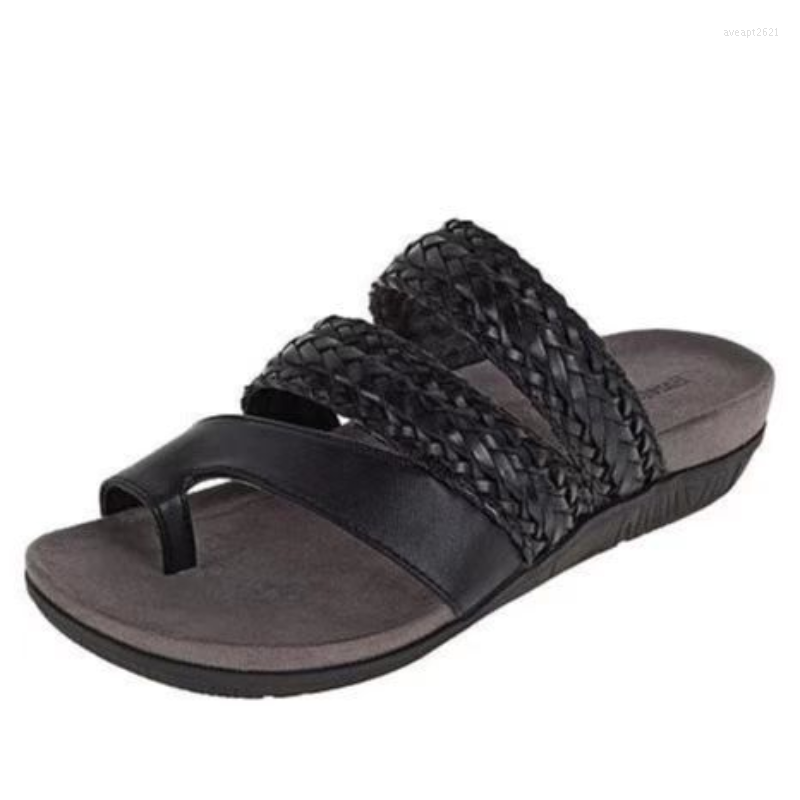 

Sandals Women Retro Low Heels Sandalias Summer Shoes For 2023 Slippers Flip Flops Flat Heel, White